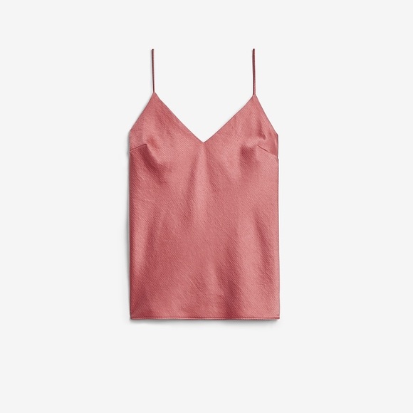 Express Tops - Express Textured Satin Cami in Rose